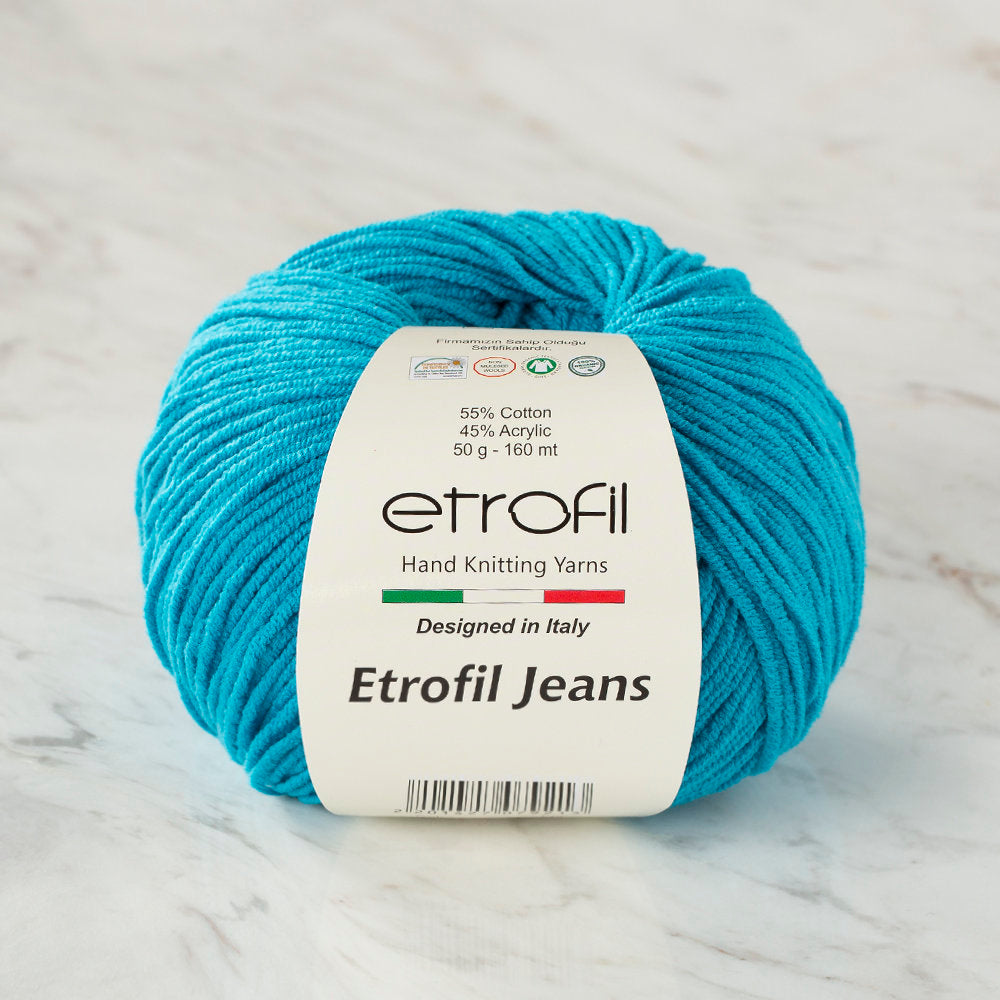 Etrofil Jeans Turkuaz El Örgü İpi - 022